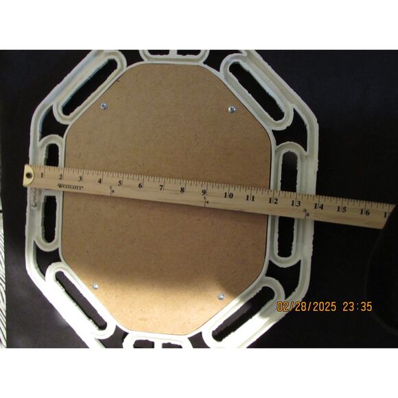 Homco faux rattan vintage wall mirror white gallery wall - Picture 7 of 7